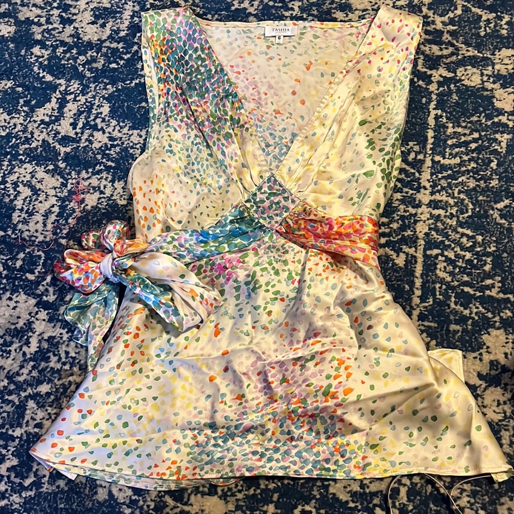 Multi color silk blouse